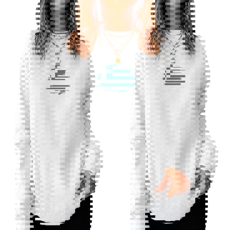 Kalamata City Grèceacancesille Hellénique S Hommes Jeu De Mots Manche Longue Sweat-shirt pour femme