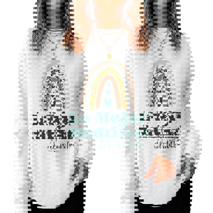 La Mejor Madrina Del Mundo Lindo Boho Rainbow Madrina Sudadera Mujer