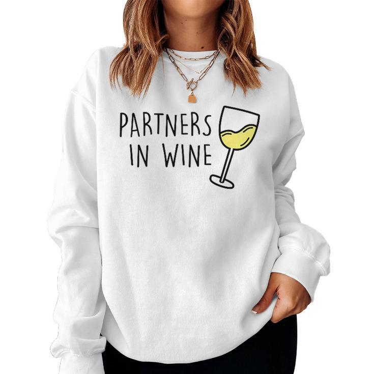 Partners In Wine Wine Red Wine Rose Wine Am Pm Wine Fun Sweatshirt Frauen