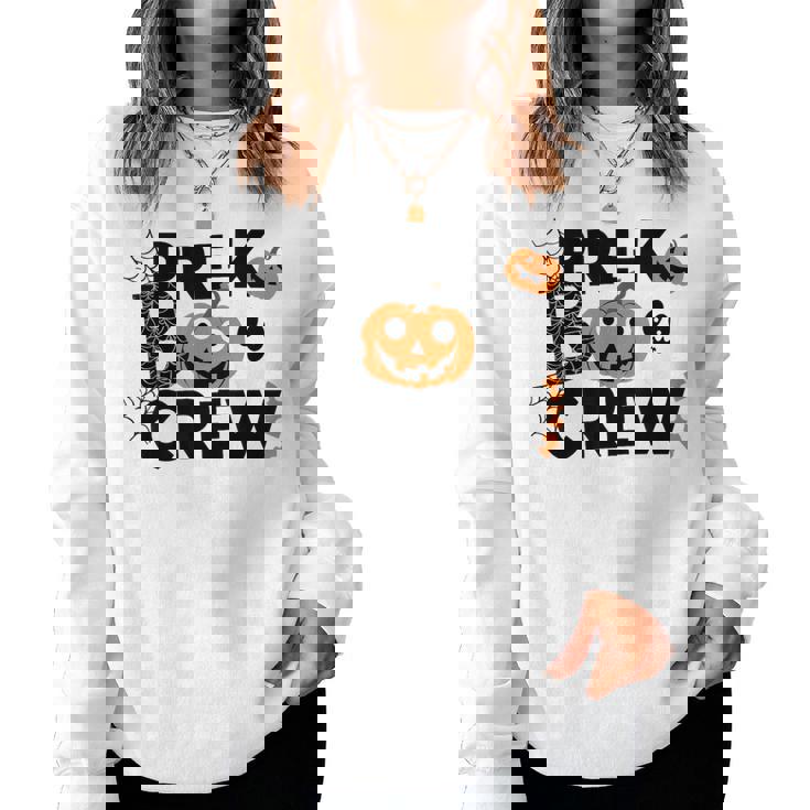 Pre-K Boo Crew Teacher Students Halloween Party Team Women Sweatshirt