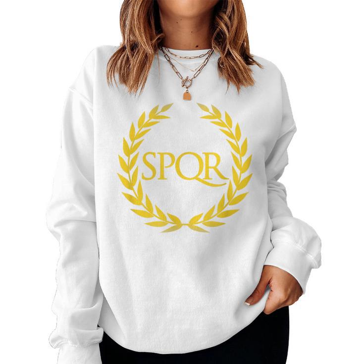 Spqr Lila I Senatus Populus Que Romanus Sweatshirt Frauen