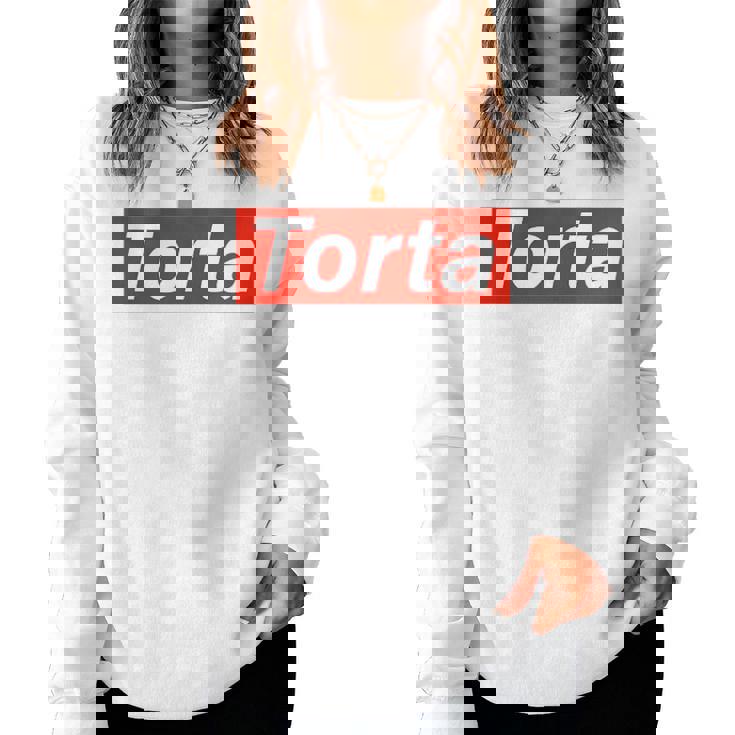 Torta Red Box Logo Hispanic Latin Food Women Women Sweatshirt