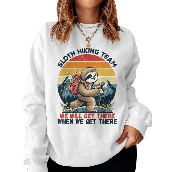 Vintage Outdoor Trekking Hiking Sloth Sweatshirt Frauen