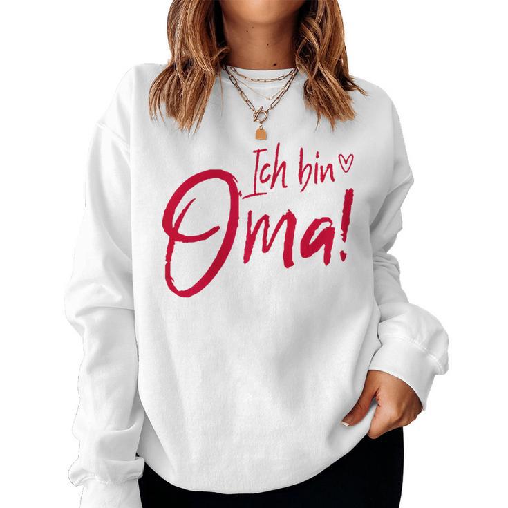 Women's Ich Bin Oma Werden Zur Oma Befördert Ich Bin Oma Werden Zur Oma S Sweatshirt Frauen