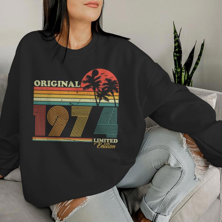 1974Intage Birthday Retrointage Women's Sweatshirt Frauen Geschenke für Sie