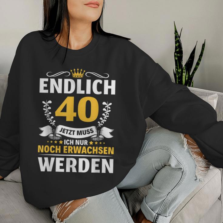 40 Jahre Mann Woman 40Th Birthday Finally 40 S Sweatshirt Frauen Geschenke für Sie