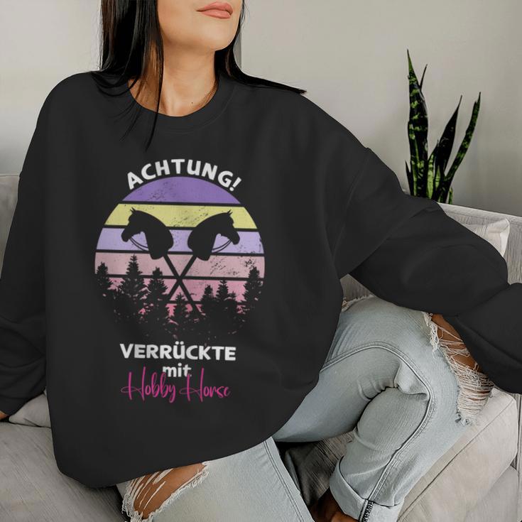 Achtungerrückte Mit Hobby Horse Sweatshirt Frauen Geschenke für Sie