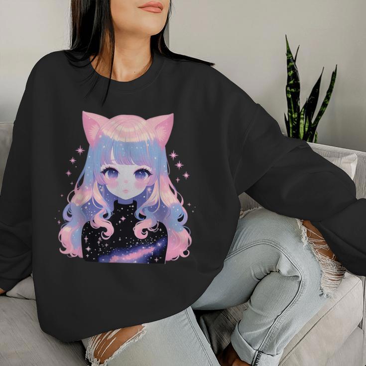 Anime Waifu Mignon Manga Chat Fille Mignon Rétro Japonais Sweat