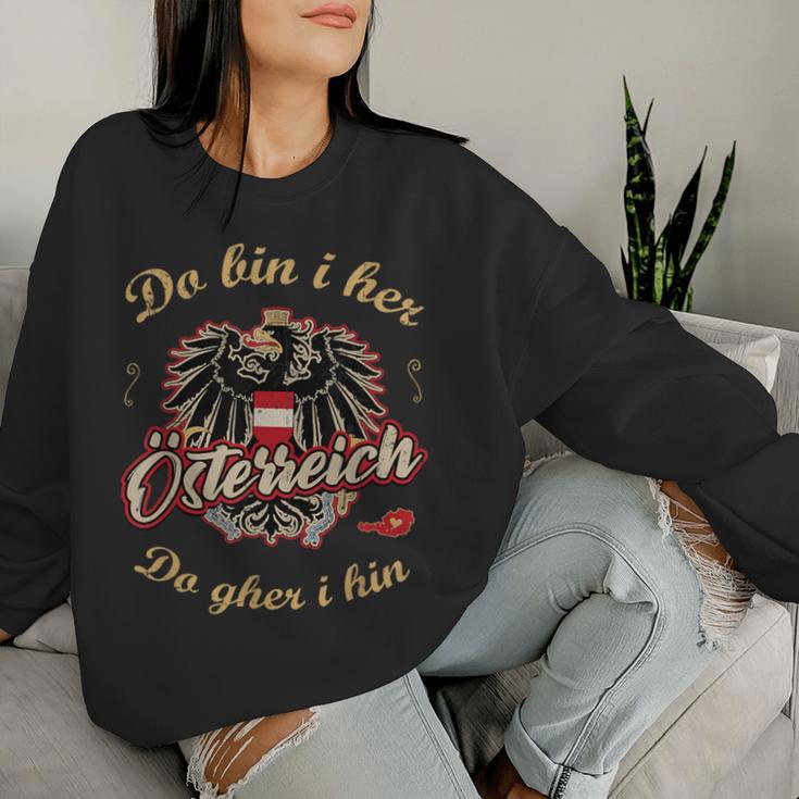 Austria Do Bin I Her Do Gher I Hin Women's Sweatshirt Frauen Geschenke für Sie