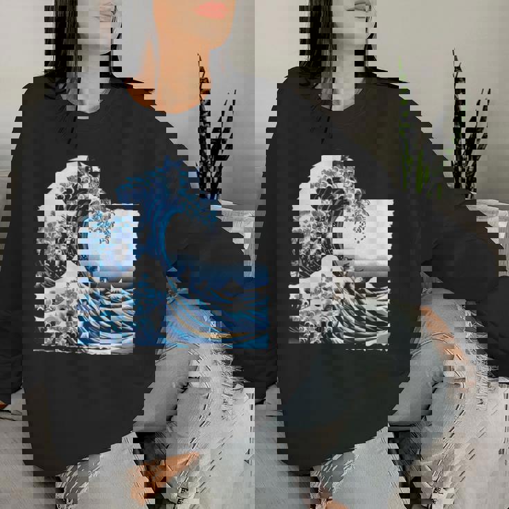 Blue Cats Wave For Kamala Drôle Chat Propriétaires Kamala Harris Sweat-shirt pour femme Cadeaux pour elle