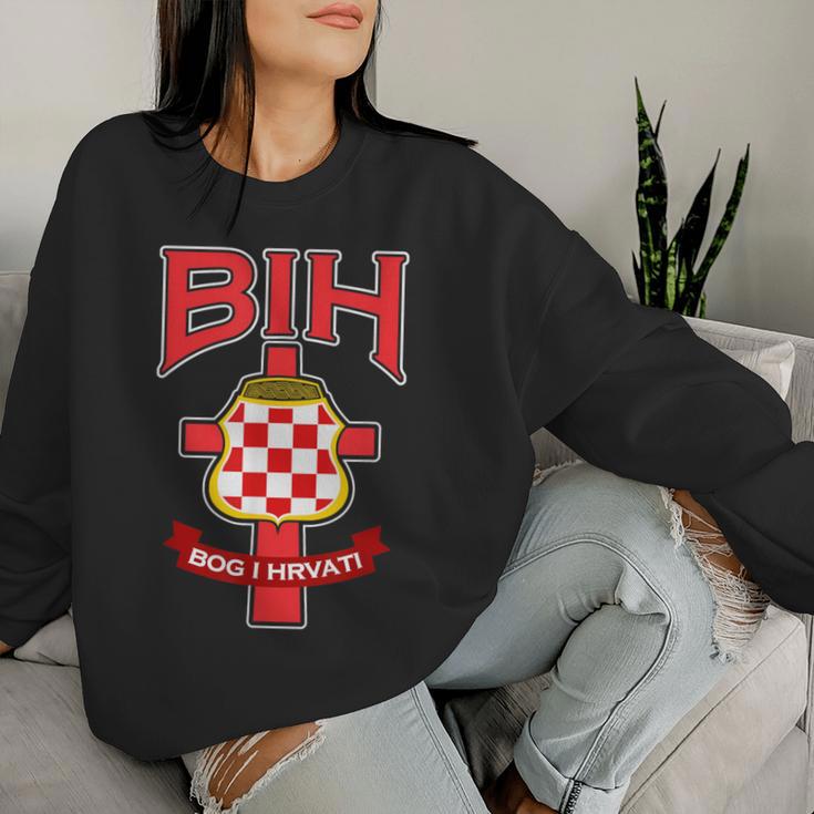 Bog I Hrvati Croatia Flag Idea For Christians Sweatshirt Frauen Geschenke für Sie