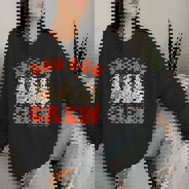 Boo Boo Crew Nurse Ghost Scrub Top Nursing Halloween Costume Women Sweatshirt Gifts for Her Boo Boo Crew Nurse Ghost Scrub Top Nursing Halloween Costume Women Sweatshirt Gifts for Her