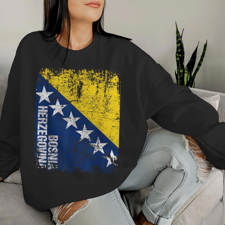 Bosnia Flag Women's Children's Bosnia Herzegovina Sweatshirt Frauen Geschenke für Sie