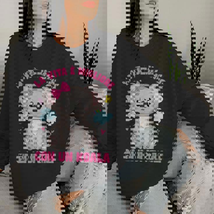 Carino Coala Koala Bambina Ragazza Women Sweatshirt Regalos para ella