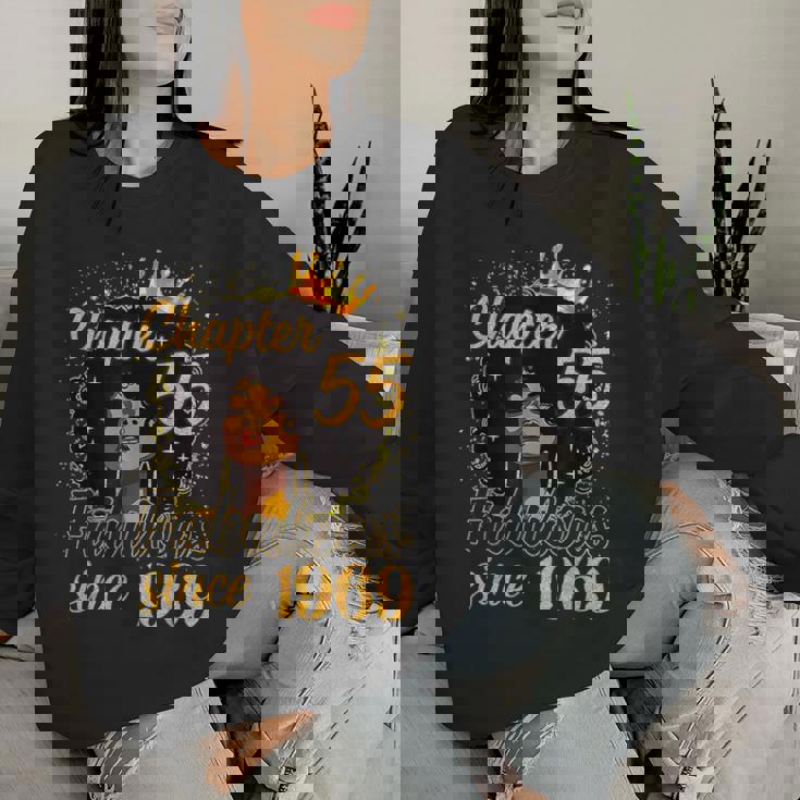 Chapter 55 Fabulous Since 1969 55Th Birthday Melanin Women Sweatshirt Gifts for Her