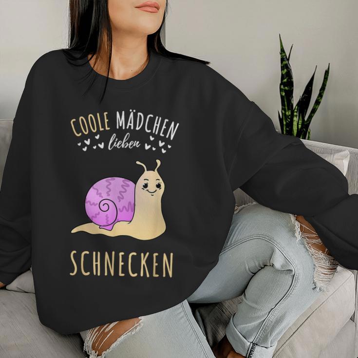 Coole Mädchen Lieben Schnecken Geschenk Sweatshirt Frauen Geschenke für Sie