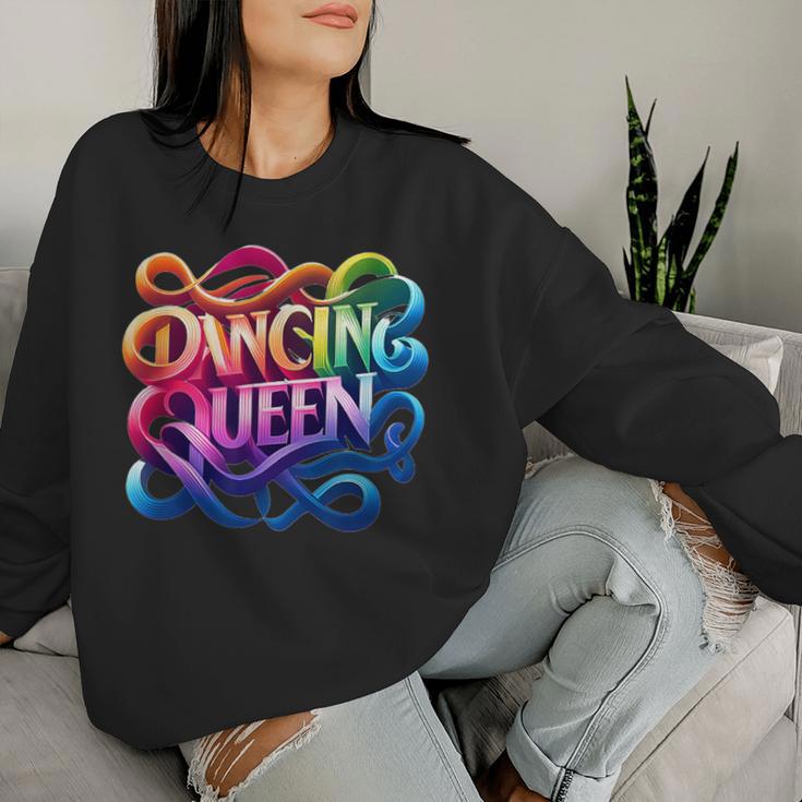 Dancing Queen Retro Disco Party Sweatshirt Frauen Geschenke für Sie