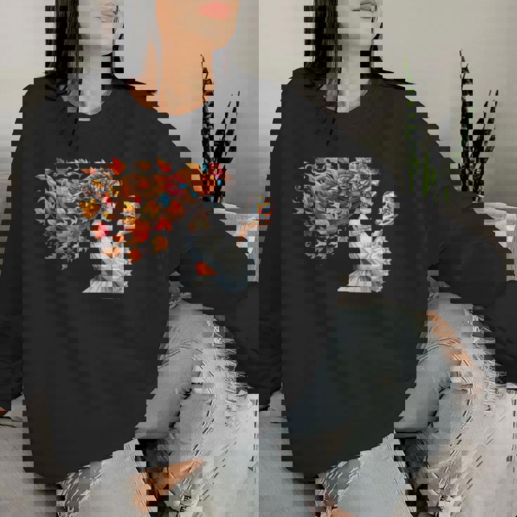 Dia De Los Muertos Catrina Fiore Zucchero Teschio Donne Messicane Women Sweatshirt Regalos para ella