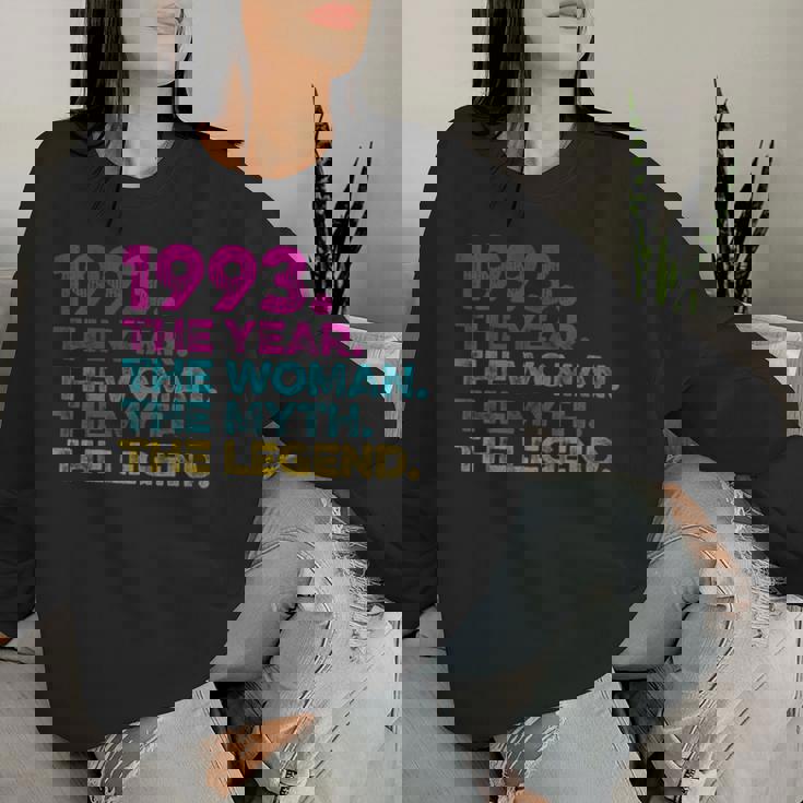 Donna Compleanno Regalointage 1993 Year Woman Myth Legend Con Collo A Women Sweatshirt Regalos para ella