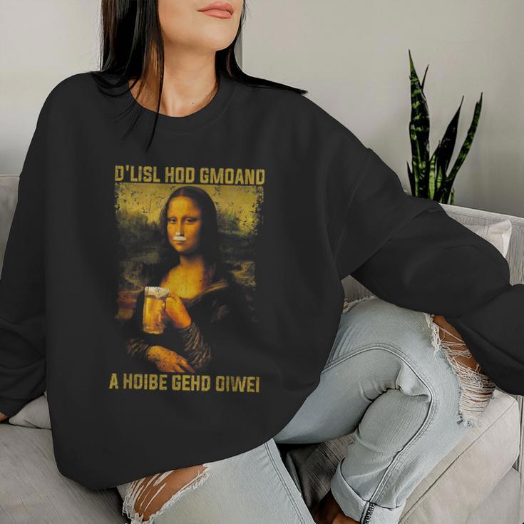 D´Lisl Hod Gmoand A Hoibe Gehd Oiwei Beer Sweatshirt Frauen Geschenke für Sie