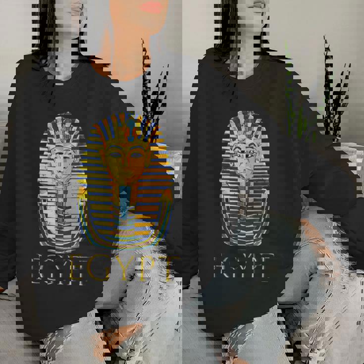 Egitto Re Tutankhamon Antico Faraone Egizio Mummia Women Sweatshirt Regalos para ella