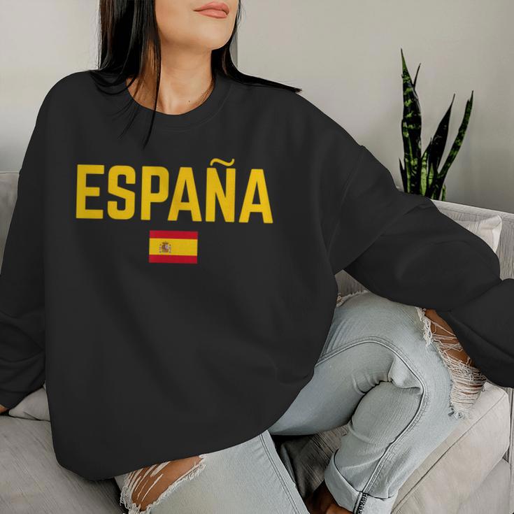 España Spain Flag Women's Children's Spain Red Sweatshirt Frauen Geschenke für Sie