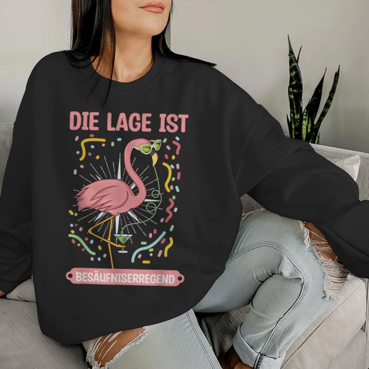 Flamingo Die Lage Ist Besäufniserregend Sweatshirt Frauen Geschenke für Sie