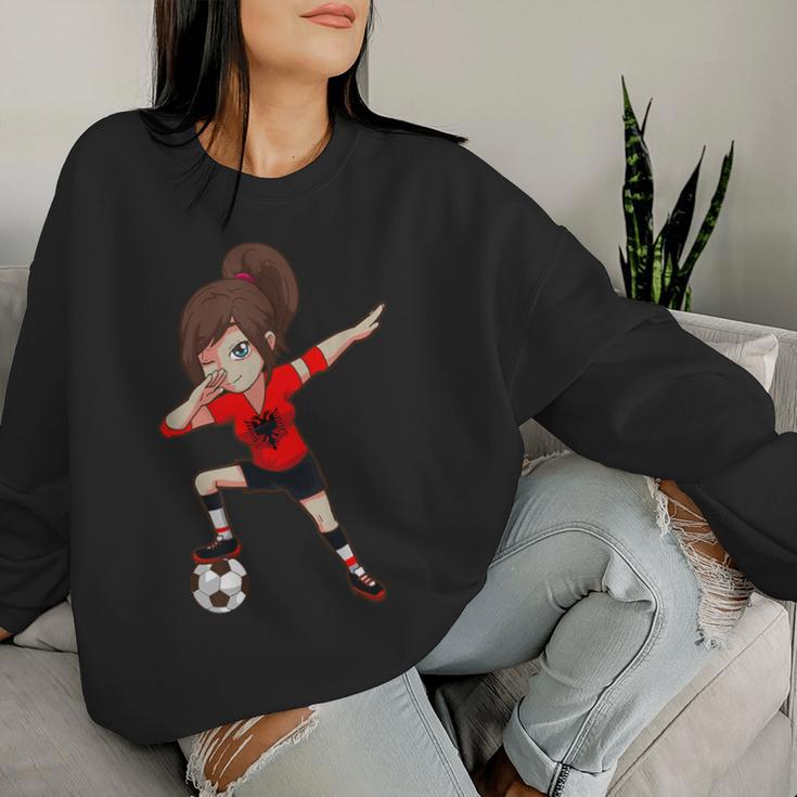 Football Fan Albania Albania Flag Girls Sweatshirt Frauen Geschenke für Sie