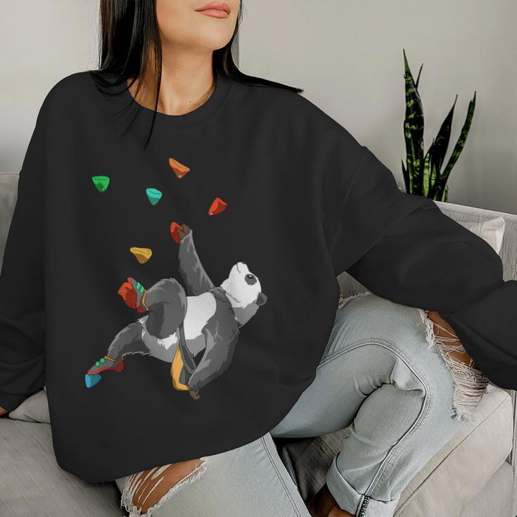 Panda Bouldering And Climbing Sweatshirt Frauen Geschenke für Sie