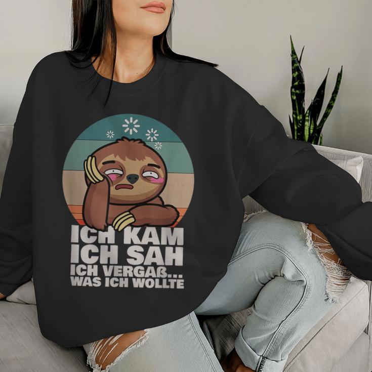 Sloth Ich Kam Ich Sah Ichergaß Was Ich Wollte Sweatshirt Frauen Geschenke für Sie