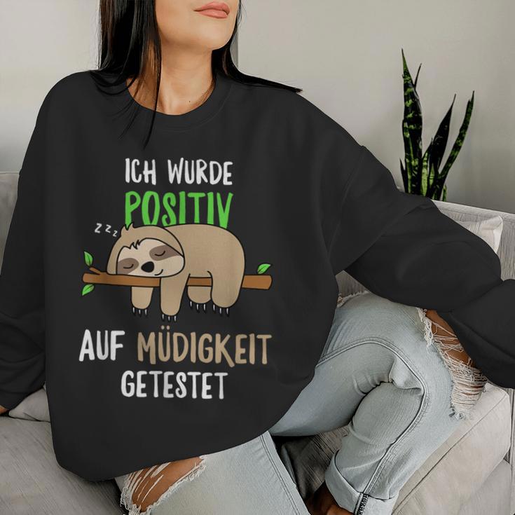 Sloth Ich Wurde Positive Auf Fatigue Ich S Sweatshirt Frauen Geschenke für Sie