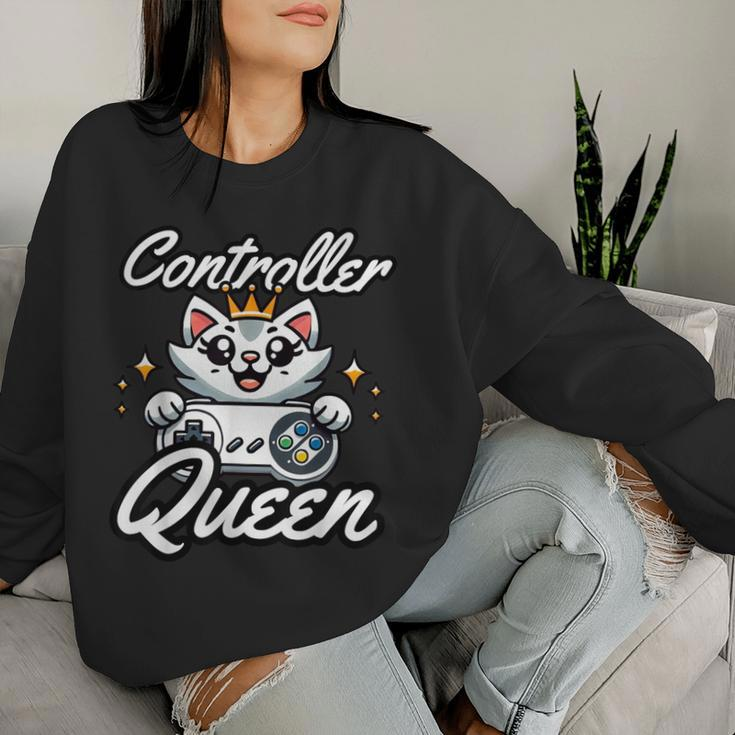 Gamer Girl Cat Gaming Cuteideo Game Girls Sweatshirt Frauen Geschenke für Sie