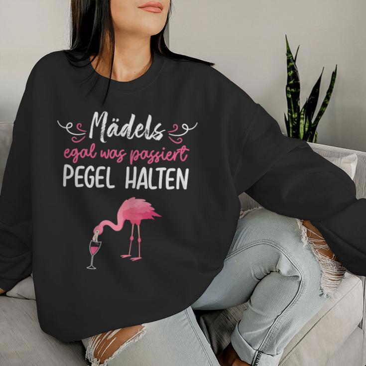 Girls Pegel Halten Mallorca Flamingo Beer Jga Malle Fun Sweatshirt Frauen Geschenke für Sie