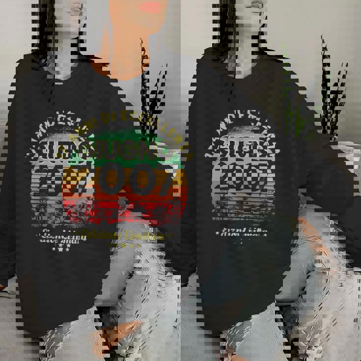 Giugno 2007 17 Anni Compleanno Ragazza Ragazzo 2007 Women Sweatshirt Regalos para ella