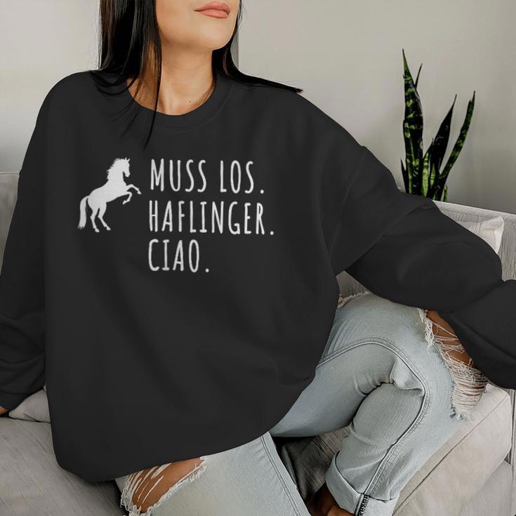 Haflinger Muss Los Haflinger Horse Riding Sweatshirt Frauen Geschenke für Sie