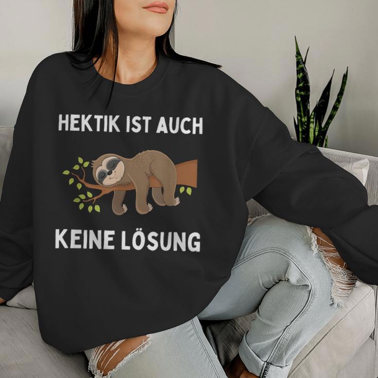 Hektik Ist Auch Keine Lösung Schlafendes Sloth Sweatshirt Frauen Geschenke für Sie