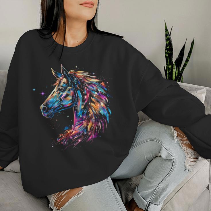 Horse Forillage Children & Horse Lovers Sweatshirt Frauen Geschenke für Sie