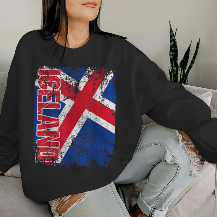 Iceland Flag Women's Children's Iceland Sweatshirt Frauen Geschenke für Sie