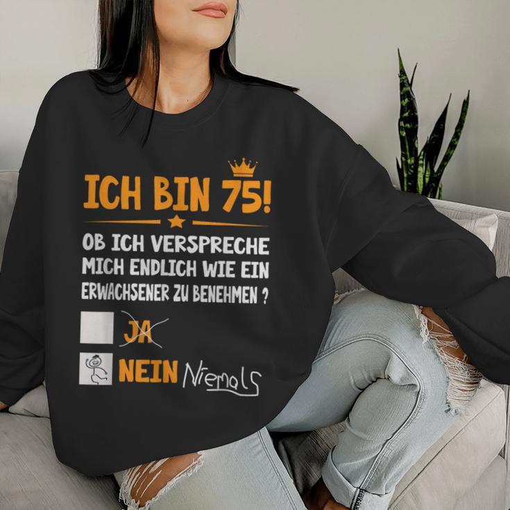 Ich Bin 75 Jahre Adult Birthday S Sweatshirt Frauen Geschenke für Sie