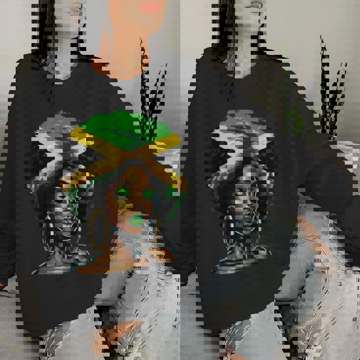 Jamaican Black Woman Melanin Jamaican Girls Afro Women Sweatshirt Gifts for Her