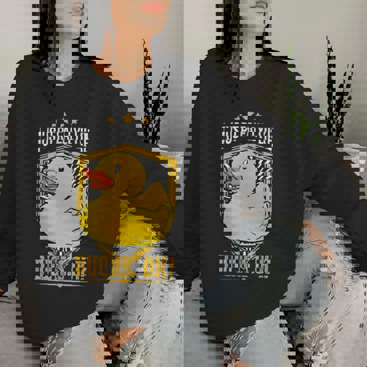 I Just Really Like Ducks Paperella Di Gomma Papera Stridula Women Sweatshirt Regalos para ella