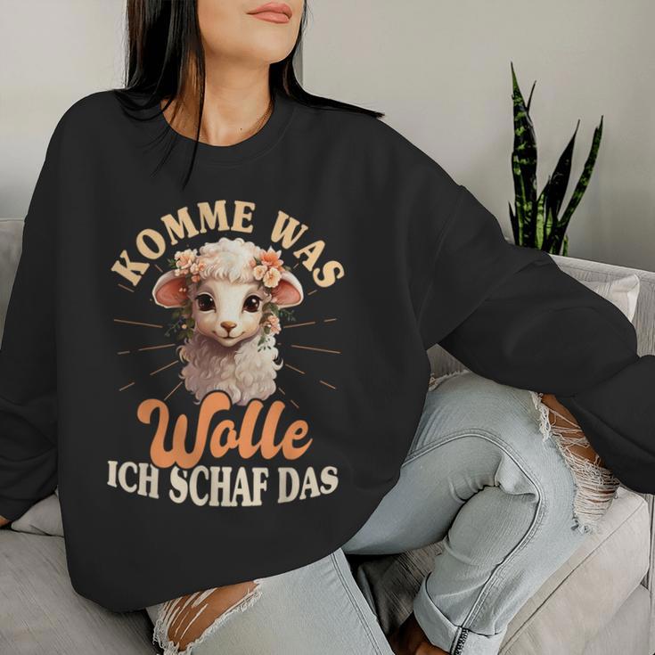 Komme Was Wolle Ich Schaf Das Sheep Farmers Sweatshirt Frauen Geschenke für Sie