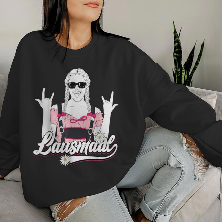 Lausmadl Dirndl Beer Women's Costume Oktoberfest Tent Festival Sweatshirt Frauen Geschenke für Sie