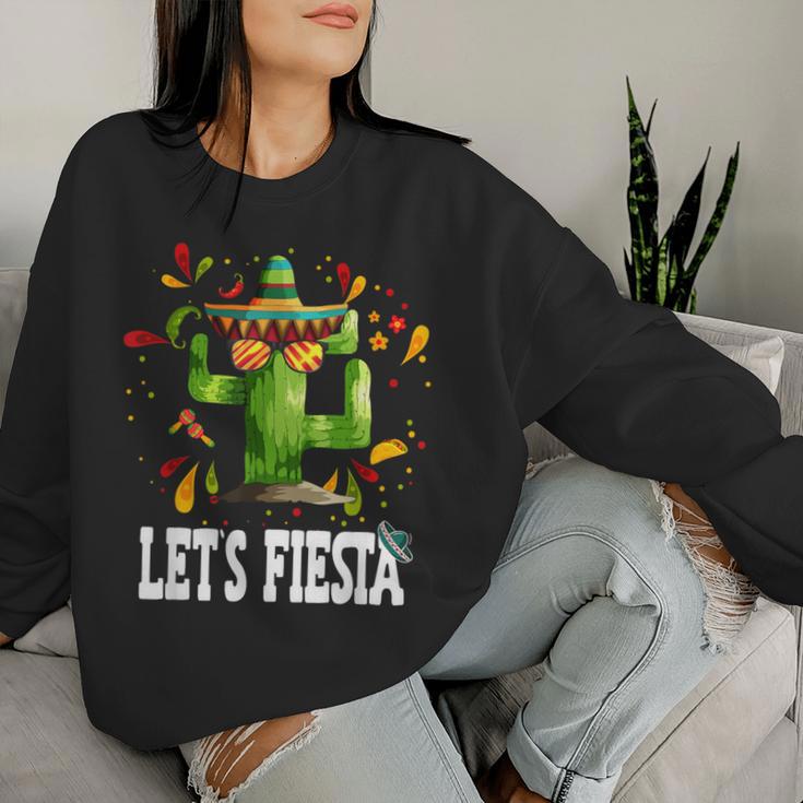 Let's Fiesta Cactus Mexican Party Tacos Nacho Avocado Sweatshirt Frauen Geschenke für Sie