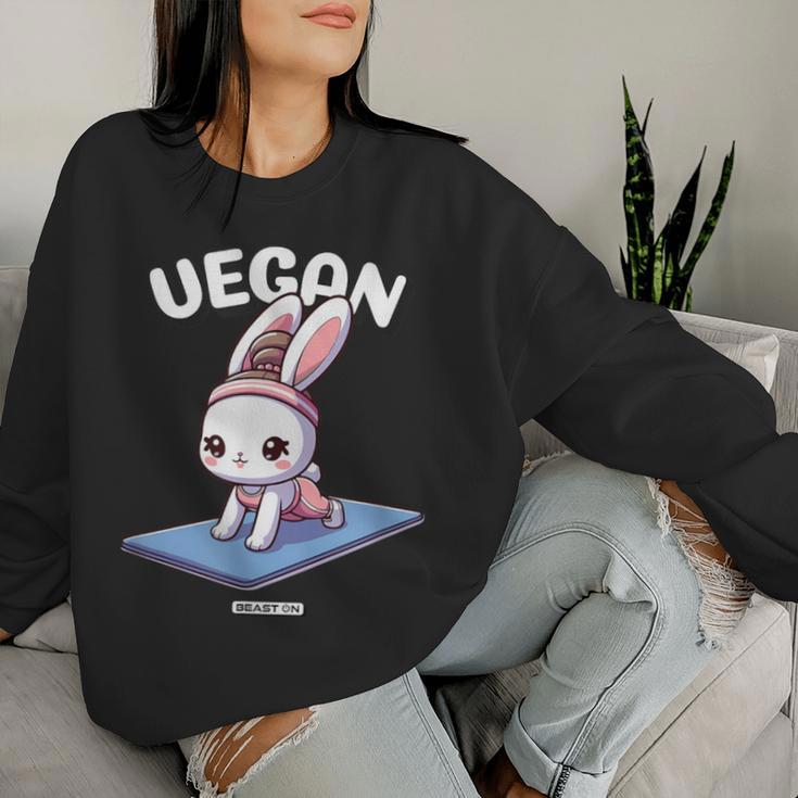 Lindo Conejito Fitnessegano Divertido Es Gimnasio Entrenamientos Sudadera Mujer Regalos para ella