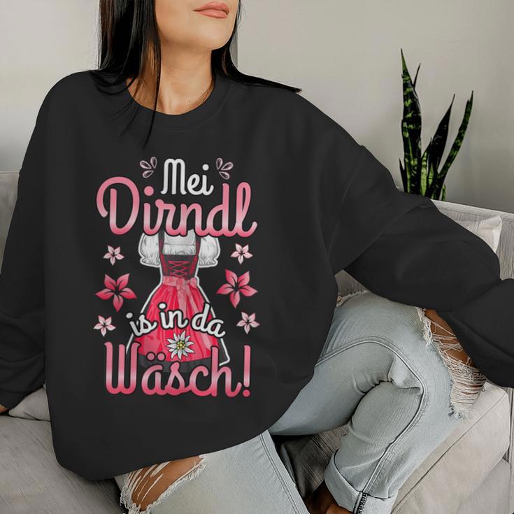 Mei Dirndl Is In Da Wäsch Costume Women's Costume Sweatshirt Frauen Geschenke für Sie