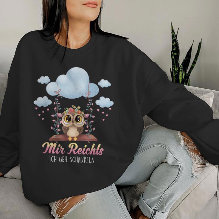 Mir Reichts Ich Geh Schaukeln Owl Partner Look Sweatshirt Frauen Geschenke für Sie