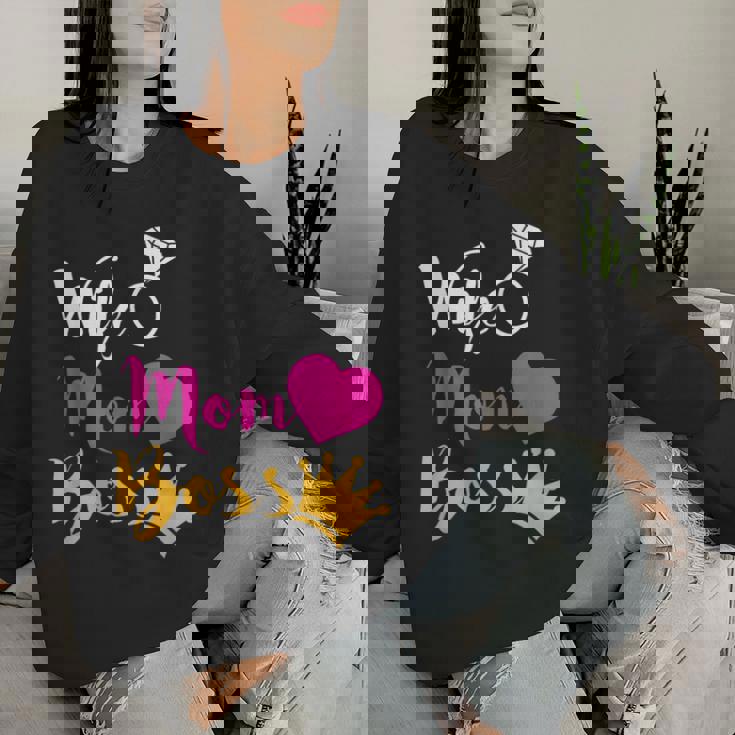 Moglie Mamma Boss Divertente Festa Della Mamma Regalo Donne Ragazza Potere Women Sweatshirt Regalos para ella