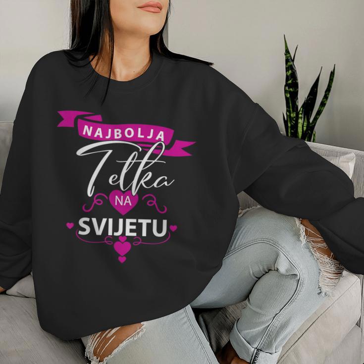 Najbolja Tetka Na Svijetu Beste Oma Der Welt Aunt Tetka Sweatshirt Frauen Geschenke für Sie