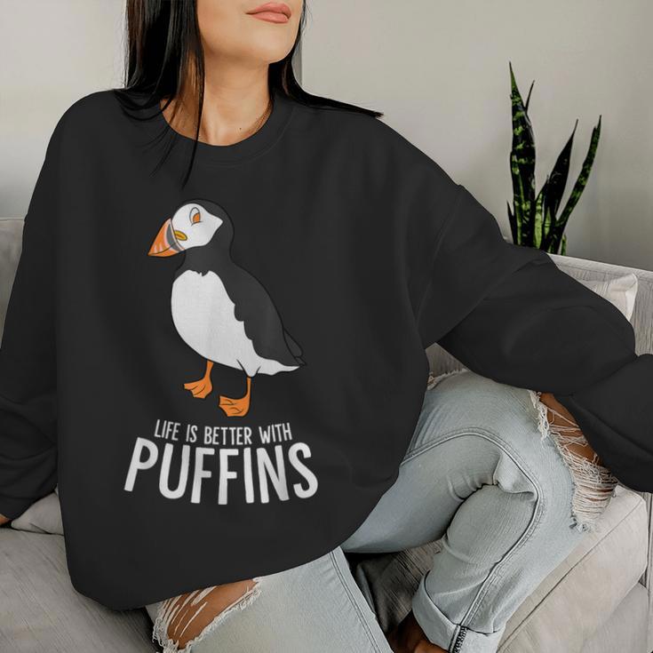 Nur Ein Mädchen Das Puffin Liebt Puffin Parrot Sweatshirt Frauen Geschenke für Sie